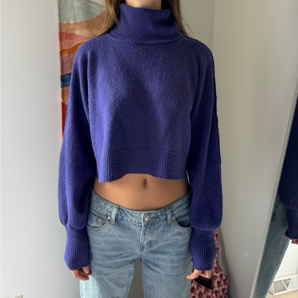 Urban Outfitters Purple Cowl Turtleneck Sweater